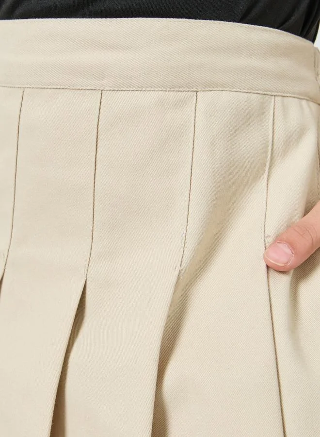 ستايلي تنورة ميني قطن بكسرات